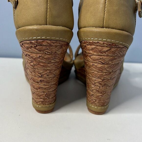 Electric Karma Wedge Heels Olive Sz 8 1/2 - Picture 6 of 10